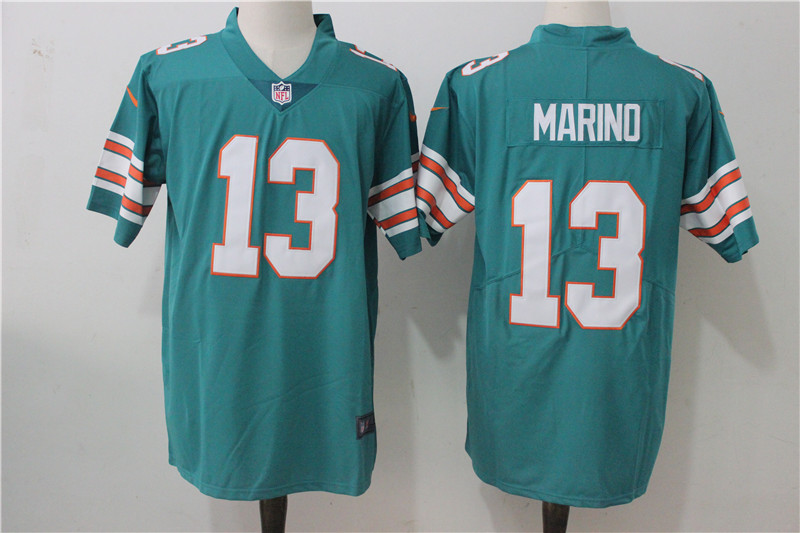 Men's Nike Miami Dolphins #13 Dan Marino Aqua Green Alternate Stitched NFL Vapor Untouchable Limited Jersey