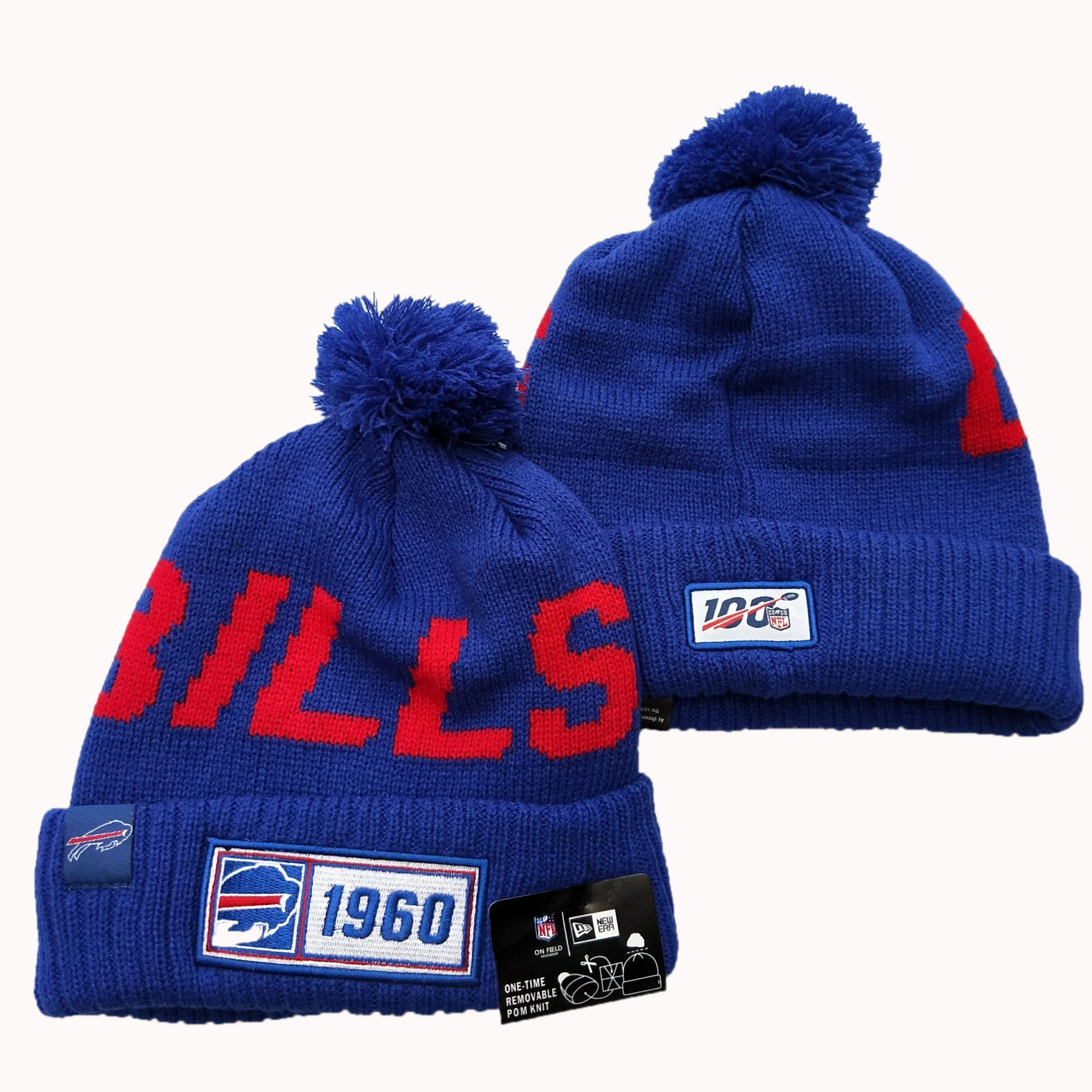 NFL Buffalo Bills New Era 2019 Sideline Road Reverse Sport Knit Hats 008