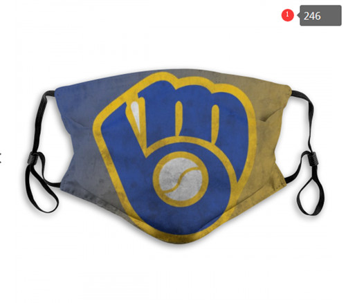 Milwaukee Brewers Face Mask 00246 Filter Pm2.5 (Pls Check Description For Details) Brewers Mask