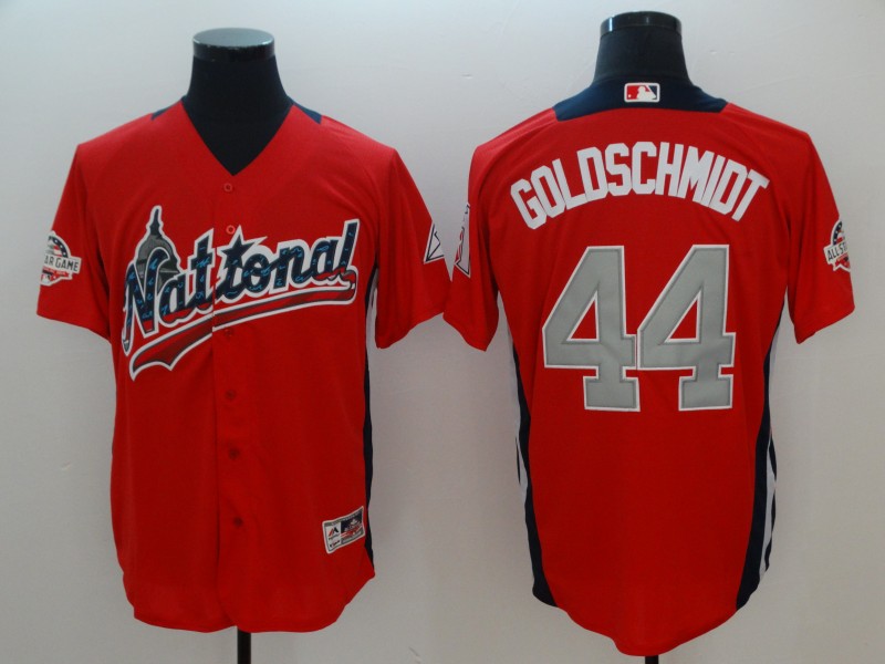 National League #44 Paul Goldschmidt Red 2018 MLB All-Star Game Home Run Derby Jersey