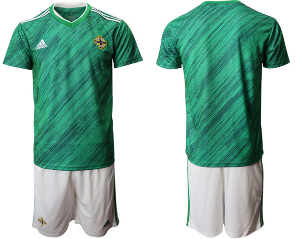 Men's Northern Ireland Custom Euro 2021 Soccer Jersey and Shorts (Check description if you want Women or Youth size)
