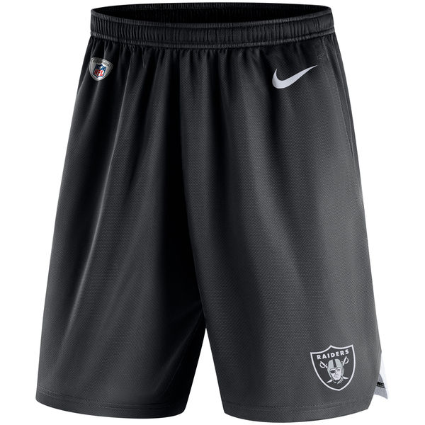 Men's Oakland Raiders Nike Black Knit Performance Shorts [NFL_Shorts ...