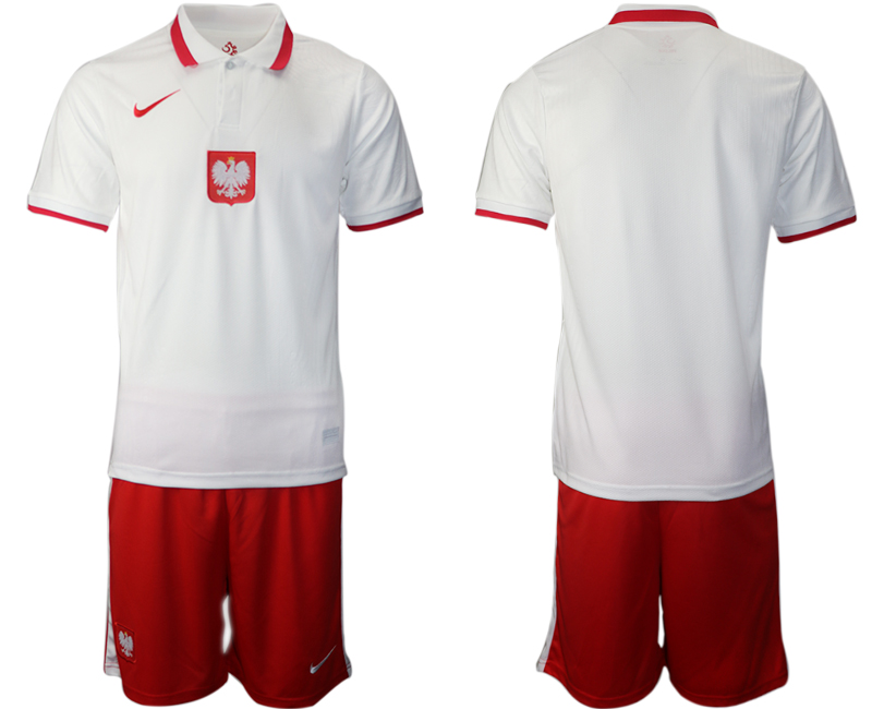 Men's Poland Custom Euro 2021 White Soccer Jersey and Shorts Men's Hungary Custom Euro 2021 Soccer Jersey and Shorts (Check description if you want Women or Youth size)