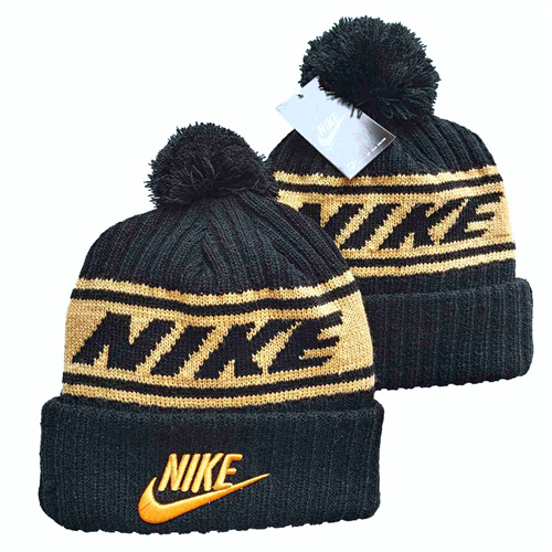 Black/Gold Knit Hats 025