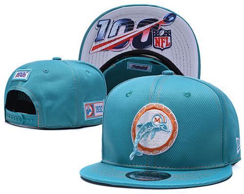NFL Miami Dolphins 2019 100th Season Stitched Snapback Hats 015