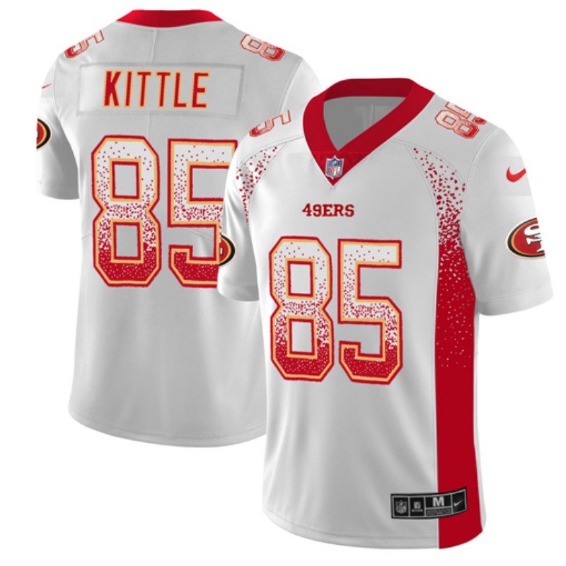 Men's San Francisco 49ers #85 George Kittle White 2019 Drift Fashion Color Rush Limited Stitched NFL Jersey