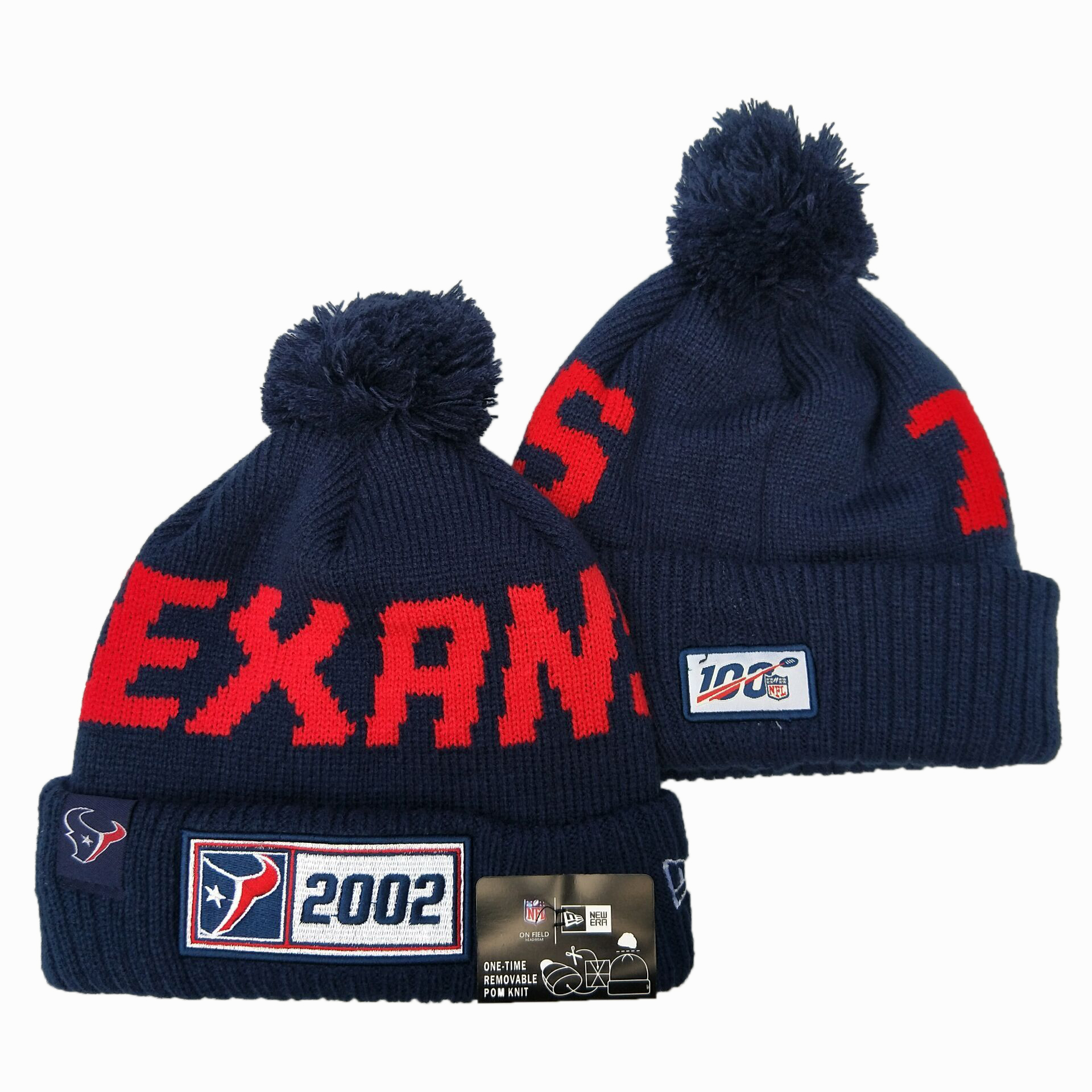NFL Houston Texans New Era 2019 Sideline Road Reverse Sport Knit Hats 009