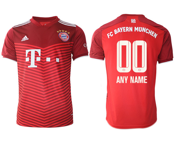 Men's FC Bayern München Custom Red Home Jersey