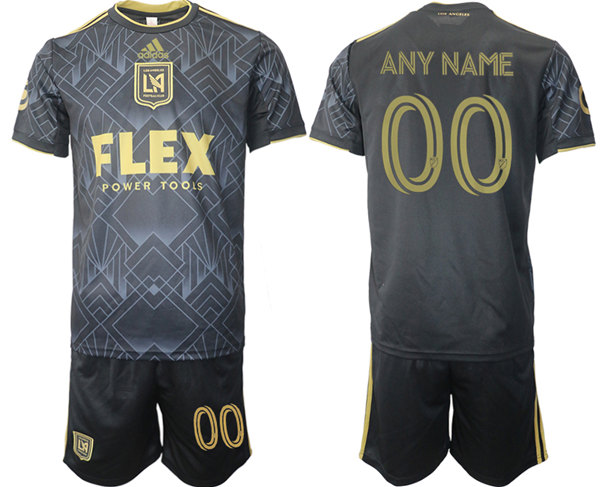 Men's Los Angeles Football Club Custom Black Soccer Jersey Suit