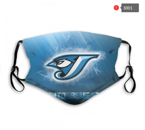 Toronto Blue Jays Face Mask 03001 Filter Pm2.5 (Pls Check Description For Details) Blue Jays Mask