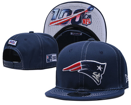 NFL New England Patriots 2019 100th Season Stitched Snapback Hats 0053