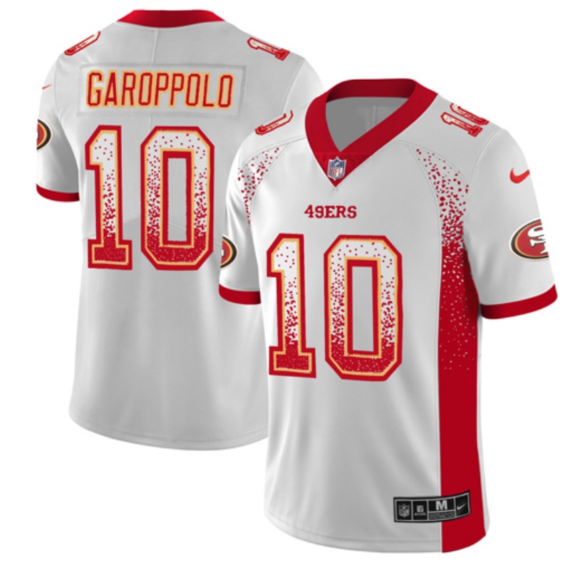 Men's San Francisco 49ers #10 Jimmy Garoppolo White 2019 Drift Fashion Color Rush Limited Stitched NFL Jersey
