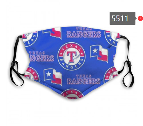 Texas Rangers Face Mask 05511 Filter Pm2.5 (Pls Check Description For Details) Texas Rangers Mask