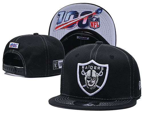 NFL Oakland Raiders 2019 100th Season Stitched Snapback Hats 023