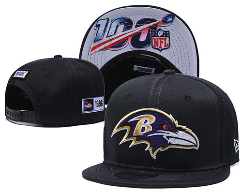 NFL Baltimore Ravens 2019 100th Season Stitched Snapback Hats 050