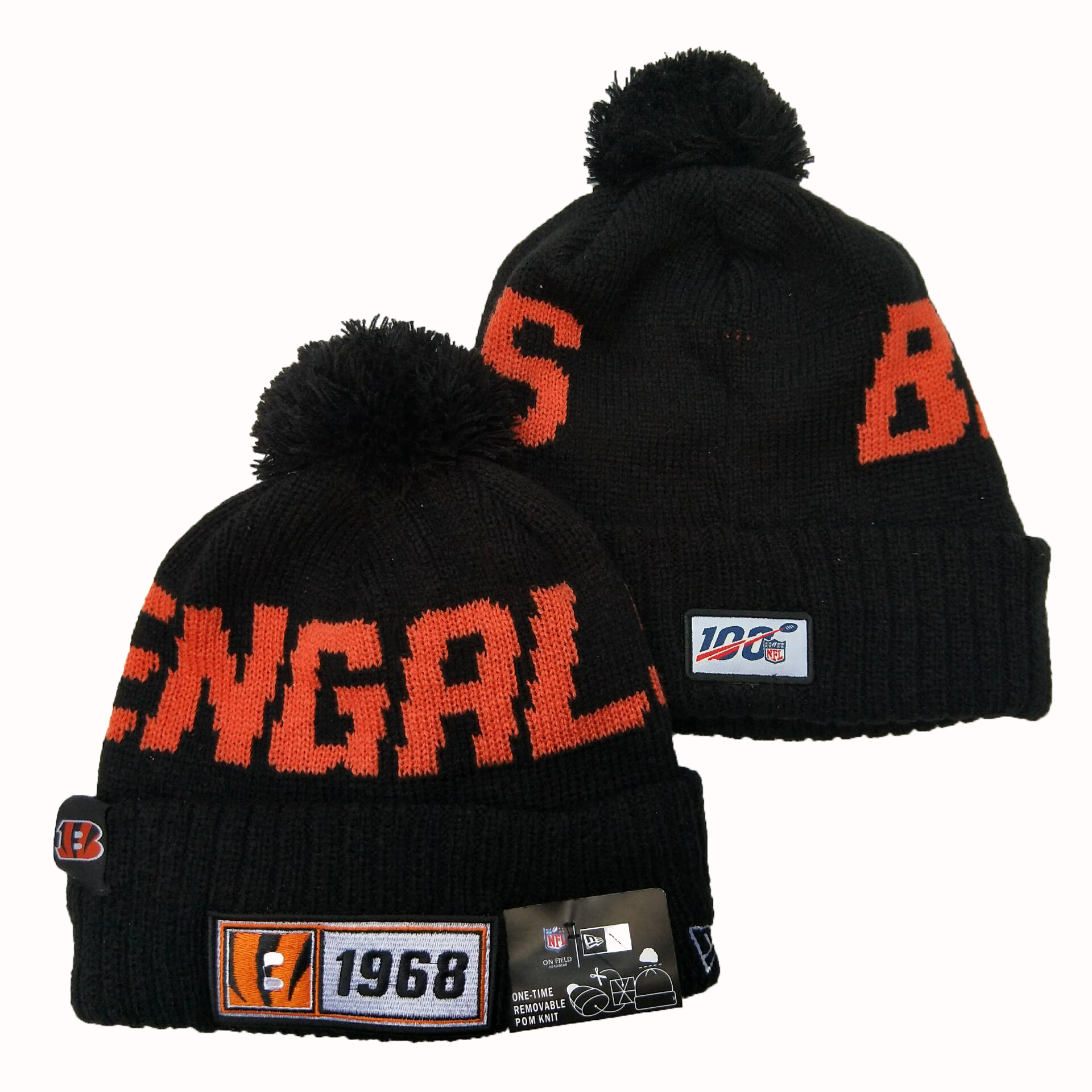 NFL Cincinnati Bengals New Era 2019 100th Season Knit Hats 016