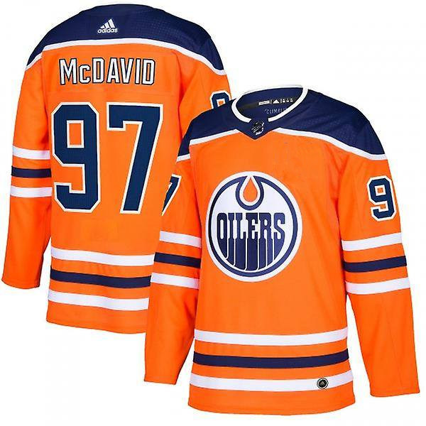 Men's Edmonton Oilers #97 Connor McDavid Orange Adidas Stitched NHL Jersey