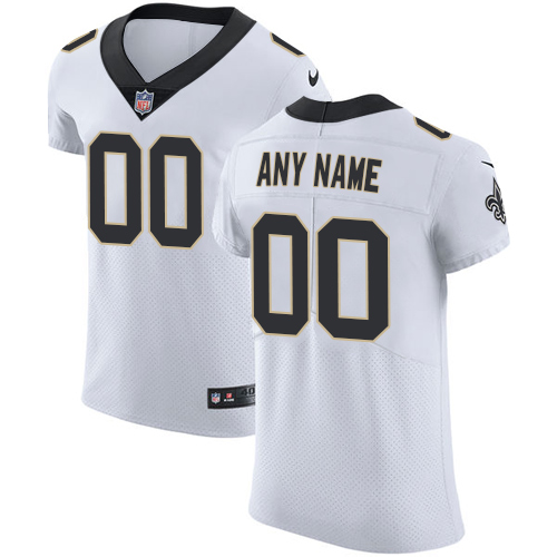 Men's New Orleans Saints White Vapor Untouchable Custom Elite NFL Stitched Jersey (Check description if you want Women or Youth size)