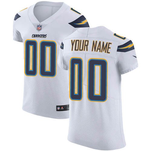 Men's Los Angeles Chargers White Vapor Untouchable Custom Elite NFL Stitched Jersey (Check description if you want Women or Youth size)