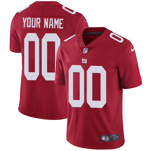 Men's New York Giants Customized Red Alternate Vapor Untouchable NFL Stitched Limited Jersey (Check description if you want Women or Youth size)
