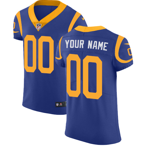 Men's Los Angeles Rams Royal Blue Alternate Vapor Untouchable Custom Elite NFL Stitched Jersey (Check description if you want Women or Youth size)