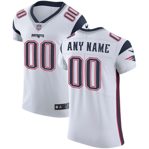 Men's New England Patriots White Vapor Untouchable Custom Elite NFL Stitched Jersey (Check description if you want Women or Youth size)
