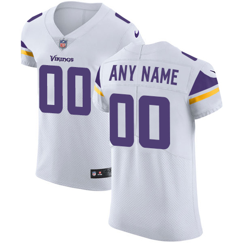 Men's Minnesota Vikings White Vapor Untouchable Custom Elite NFL Stitched Jersey (Check description if you want Women or Youth size)