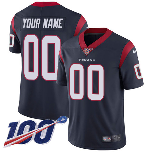 Men's Texans 100th Season ACTIVE PLAYER Navy Blue Vapor Untouchable Limited Stitched NFL Jersey