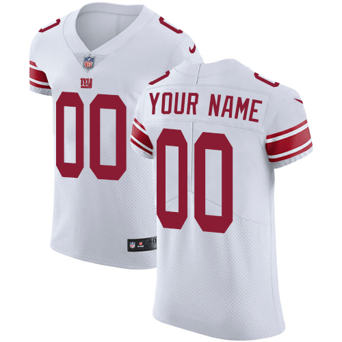 Men's New York Giants White Vapor Untouchable Custom Elite NFL Stitched Jersey (Check description if you want Women or Youth size)