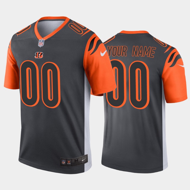 Men's Cincinnati Bengals Customized Silver Inverted Legend Stitched NFL Jersey (Check description if you want Women or Youth size)