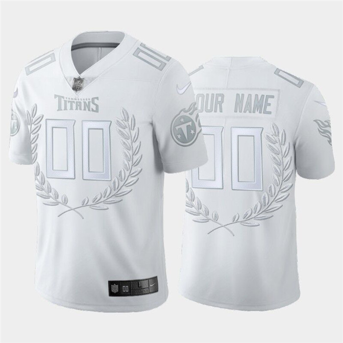 Men's Tennessee Titans Customized White MVP Stitched Limited NFL Jersey (Check description if you want Women or Youth size)