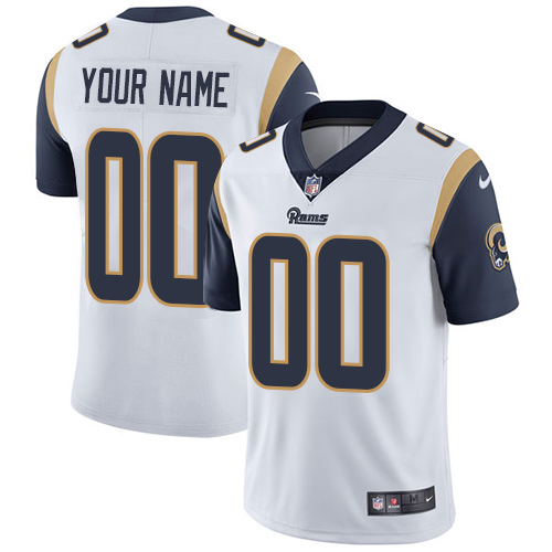 Men's Los Angeles Rams Customized White Vapor Untouchable NFL Stitched Limited Jersey (Check description if you want Women or Youth size)