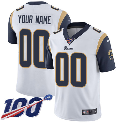 Men's Rams 100th Season ACTIVE PLAYER White Vapor Untouchable Limited Stitched NFL Jersey