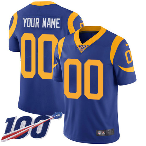 Men's Rams 100th Season ACTIVE PLAYER Royal Blue Vapor Untouchable Limited Stitched NFL Jersey
