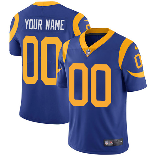 Men's Los Angeles Rams Customized Royal Blue Alternate Vapor Untouchable NFL Stitched Limited Jersey (Check description if you want Women or Youth size)