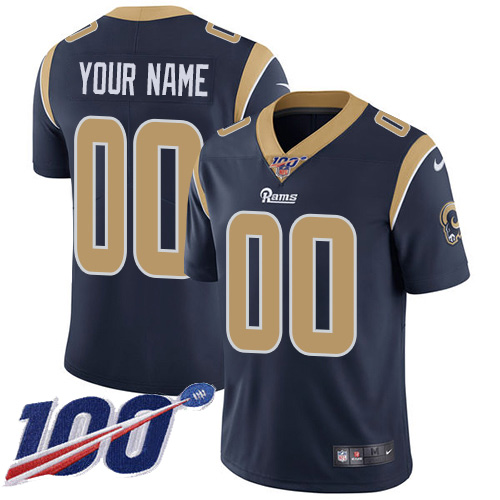 Men's Rams 100th Season ACTIVE PLAYER Navy Blue Vapor Untouchable Limited Stitched NFL Jersey