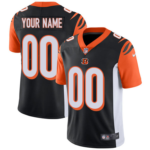 Youth Cincinnati Bengals Customized Black Team Color Vapor Untouchable Limited Stitched NFL Jersey