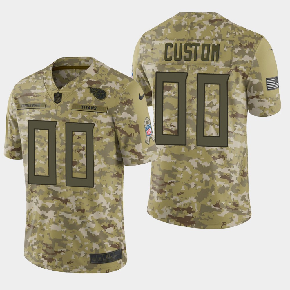 Men's Tennessee Titans Customized Camo Salute To Service Limited Stitched NFL Jersey (Check description if you want Women or Youth size)