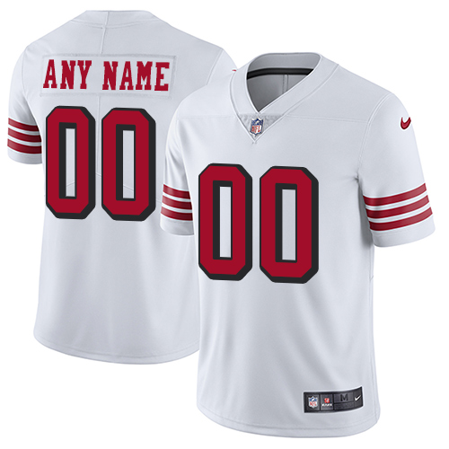 Men's San Francisco 49ers White Rush color Limited Stitched NFL Jersey (Check description if you want Women or Youth size)