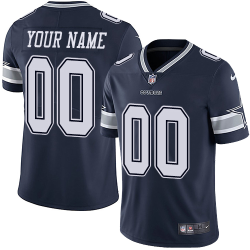 Men's Dallas Cowboys Customized Navy Blue Team Color Vapor Untouchable Limited Stitched NFL Jersey (Check description if you want Women or Youth size)