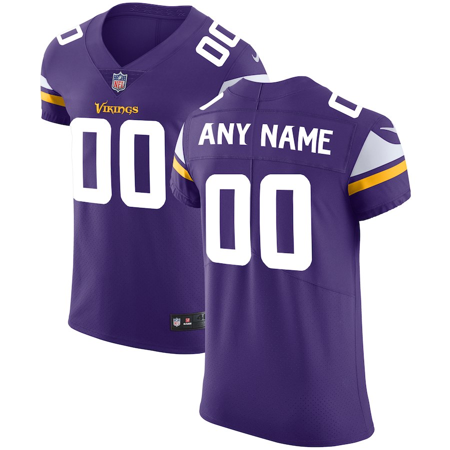 Men's Minnesota Vikings Purple Vapor Untouchable Custom Elite Stitched NFL Jersey (Check description if you want Women or Youth size)
