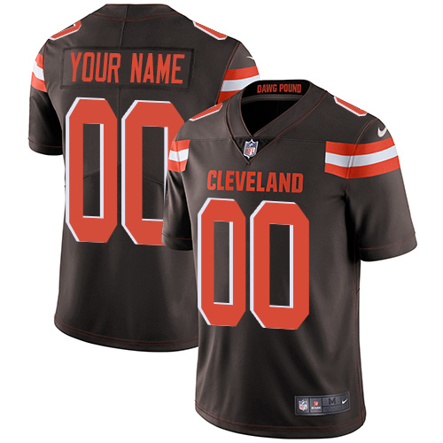 Men's Cleveland Browns Customized Brown Team Color Vapor Untouchable Limited Stitched NFL Jersey (Check description if you want Women or Youth size)