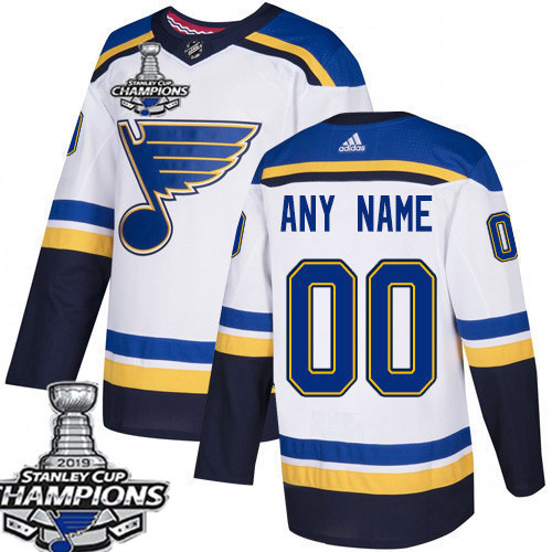 Men's St.louis Blues Blue 2019 Stanley Cup Champions Custom Name Number Size NHL Stitched Jersey