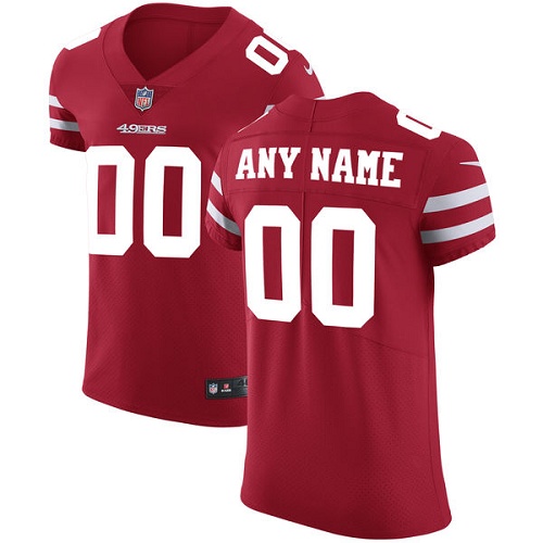 Men's San Francisco 49ers Red Vapor Untouchable Custom Elite NFL Stitched Jersey (Check description if you want Women or Youth size)