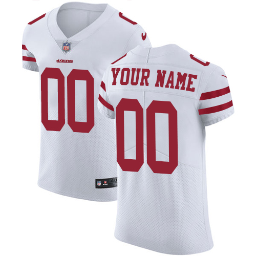 Men's San Francisco 49ers White Vapor Untouchable Custom Elite NFL Stitched Jersey (Check description if you want Women or Youth size)