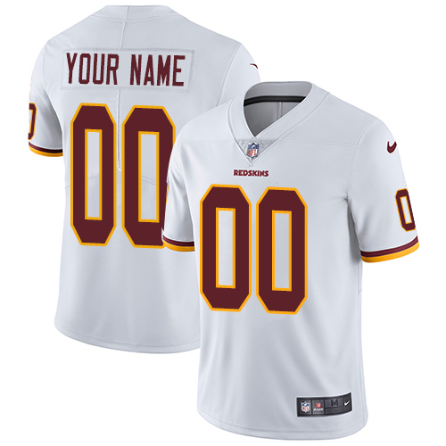 Men's Washington Redskins Customized White Vapor Untouchable Limited Stitched NFL Jersey (Check description if you want Women or Youth size)