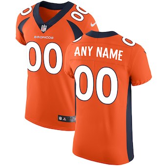 Men's Denver Broncos Orange Vapor Untouchable Custom Elite NFL Stitched Jersey (Check description if you want Women or Youth size)