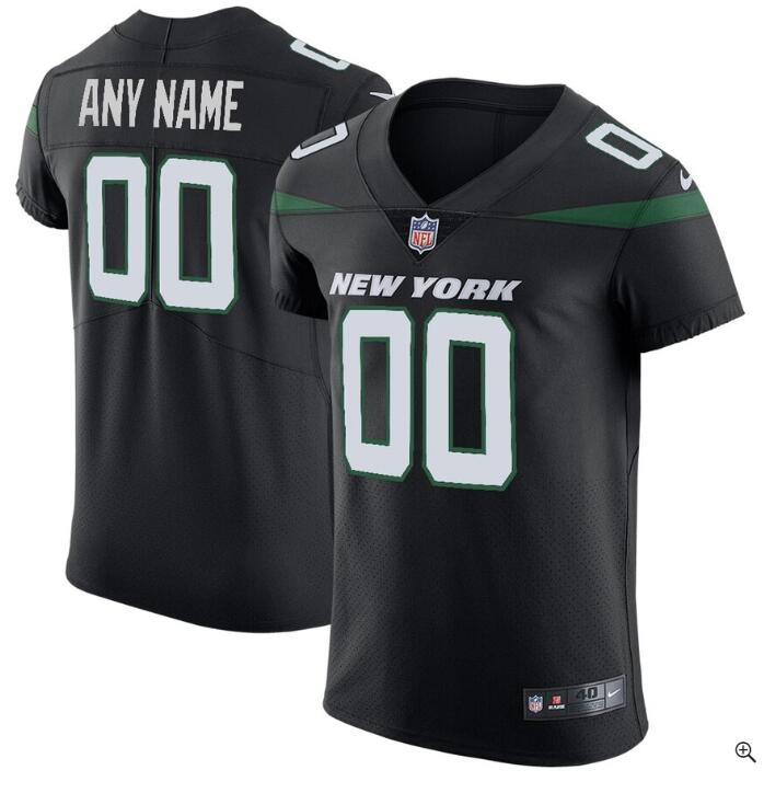 Men's New York Jets Customized 2019 Black Vapor Untouchable NFL Stitched Elite Jersey (Check description if you want Women or Youth size)
