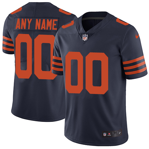 Men's Chicago Bears Customized Navy Blue Alternate Vapor Untouchable NFL Stitched Limited Jersey (Check description if you want Women or Youth size)