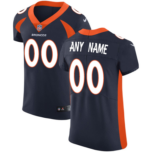 Men's Denver Broncos Navy Blue Alternate Vapor Untouchable Custom Elite NFL Stitched Jersey (Check description if you want Women or Youth size)